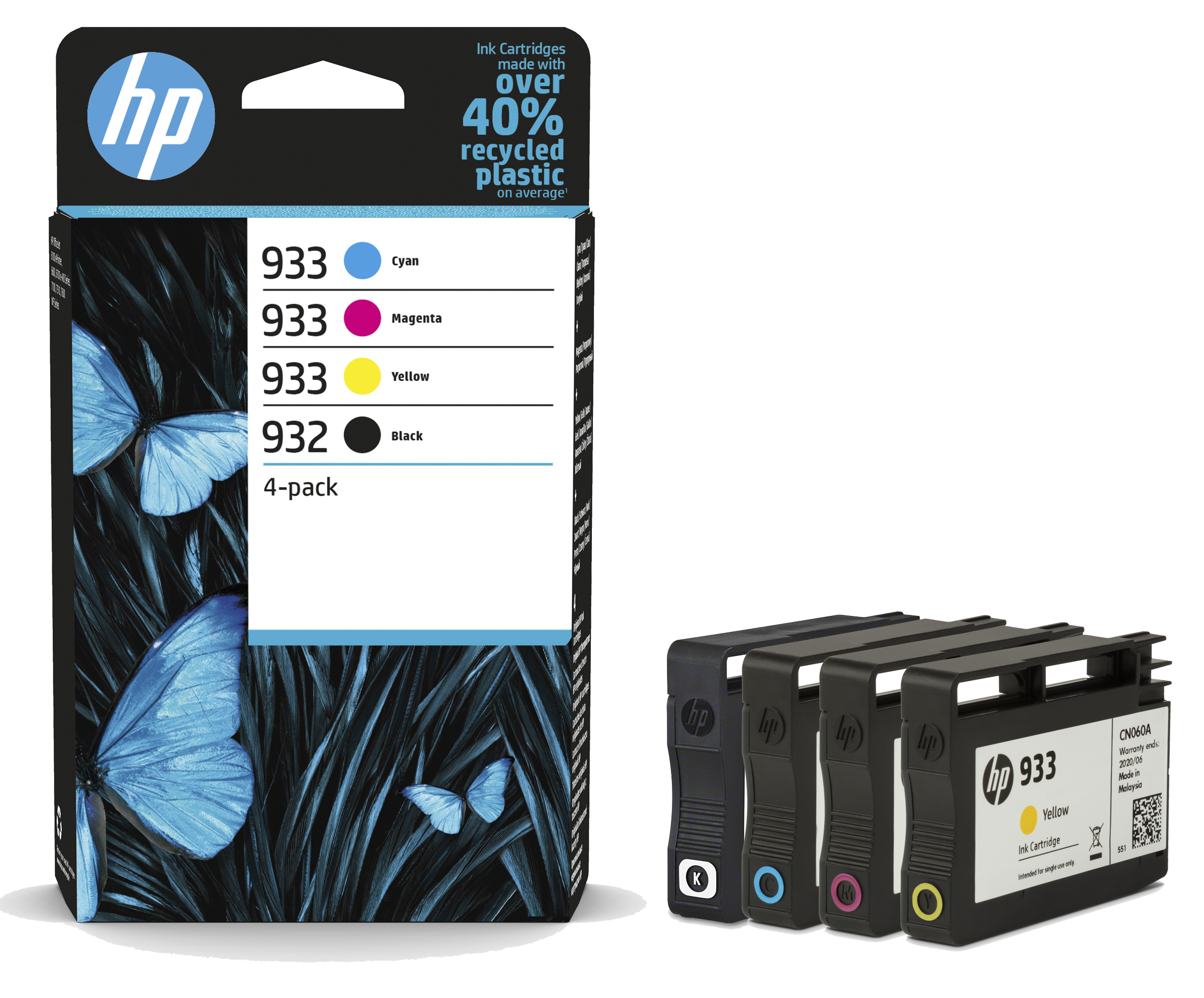 HP 932 / 933 4 Colour Ink Cartridge Multipack