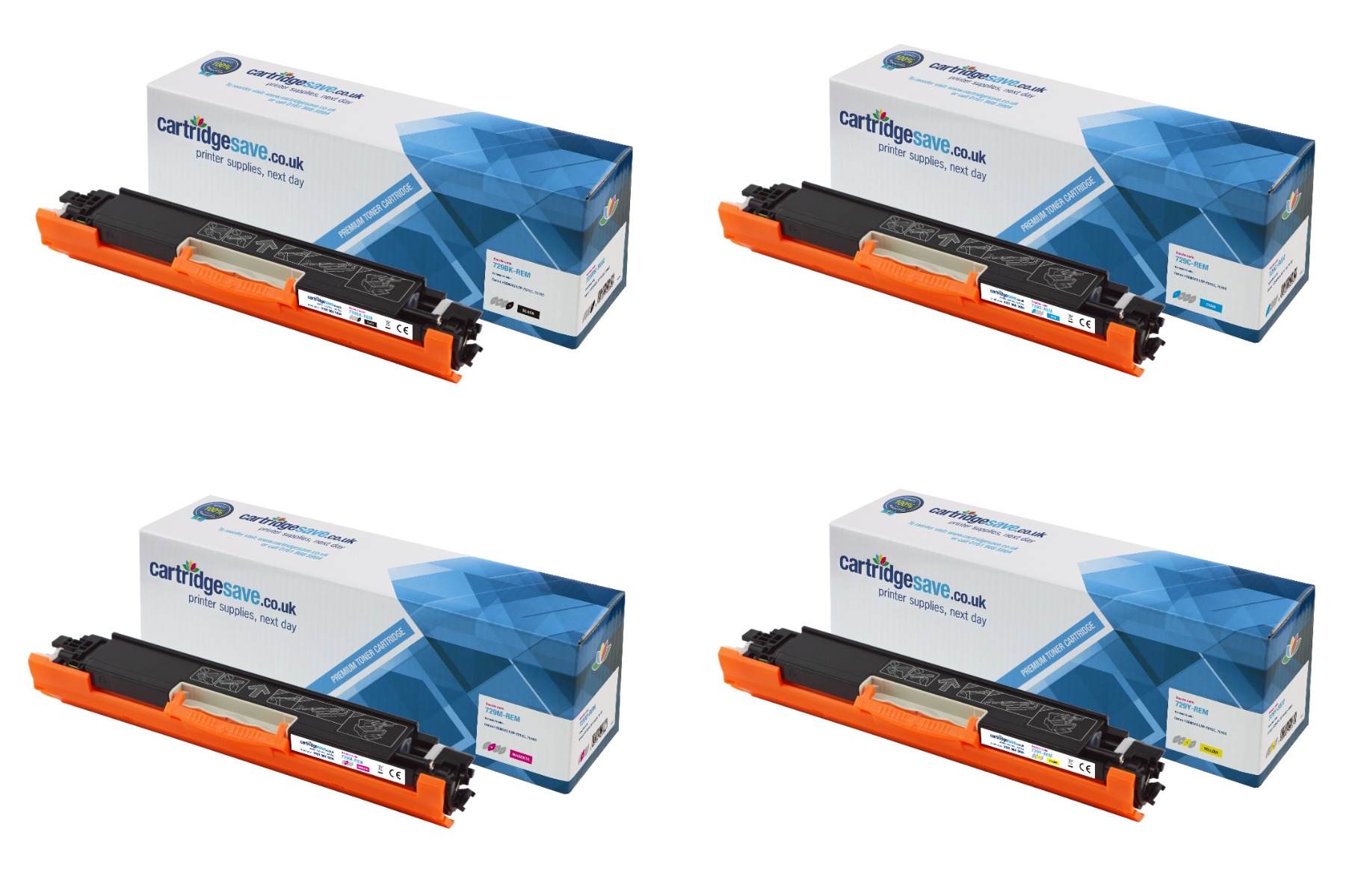 Compatible Canon 729 4 Colour Toner Cartridge Multipack