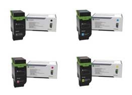 Genuine Lexmark 75M2X High Capacity 4 Colour Return Program Toner Cartridge Multipack