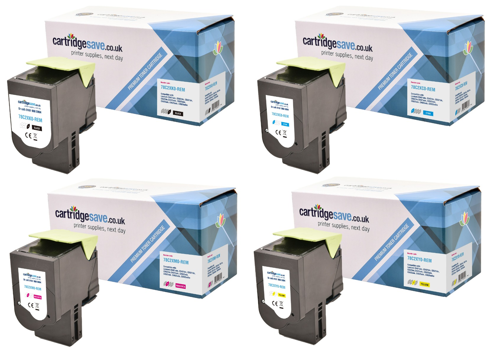 Compatible Lexmark 78C2X Extra High Capacity 4 Colour Toner Cartridge Multipack