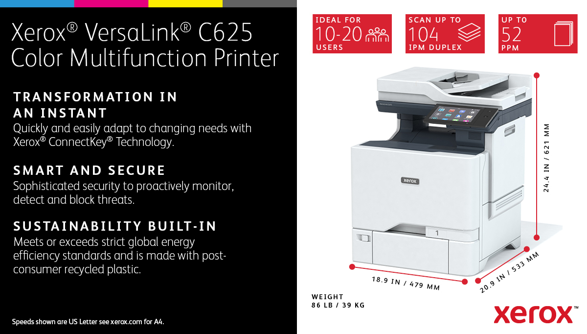 Xerox VersaLink C625 Colour Laser MFP Printer 