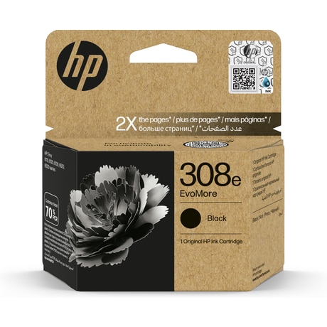 HP 308e EvoMore High Capacity Black Ink Cartridge - (7FP22UE)