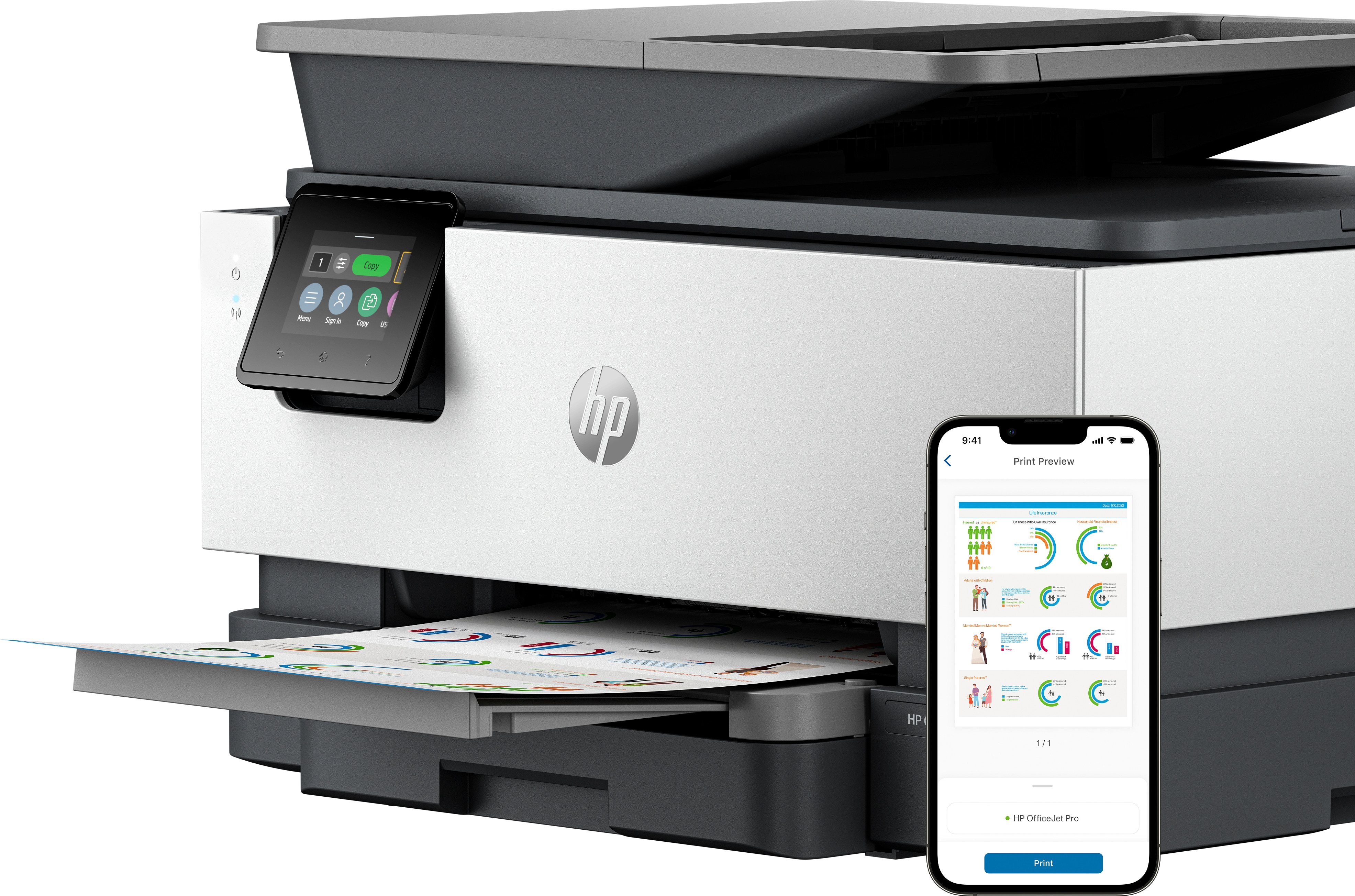 HP OfficeJet Pro 9120b All-in-One Colour Inkjet Printer