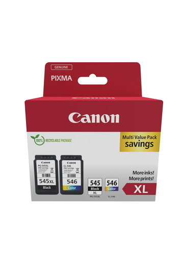 Canon PG-545XL/CL-546 Black & Tri-Colour Ink Cartridge Multipack (8286B012)