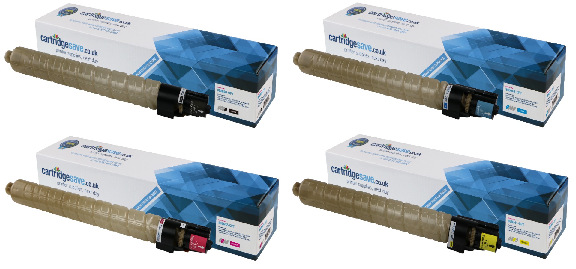 Compatible Ricoh 88864 4 Colour Toner Cartridge Multipack