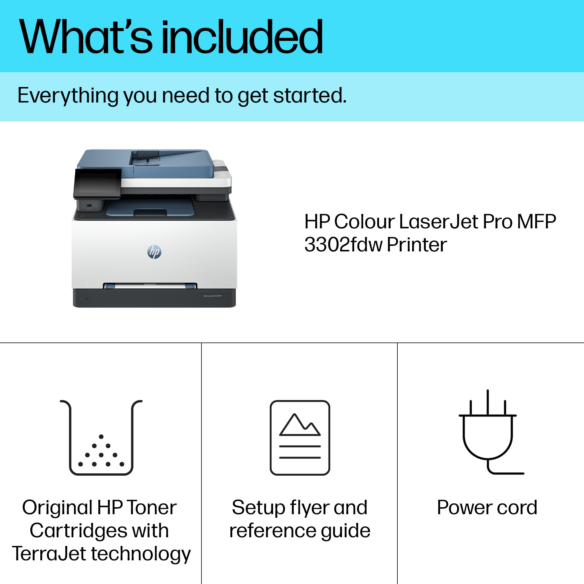 HP Colour LaserJet Pro 3302fdw Colour Laser Printer