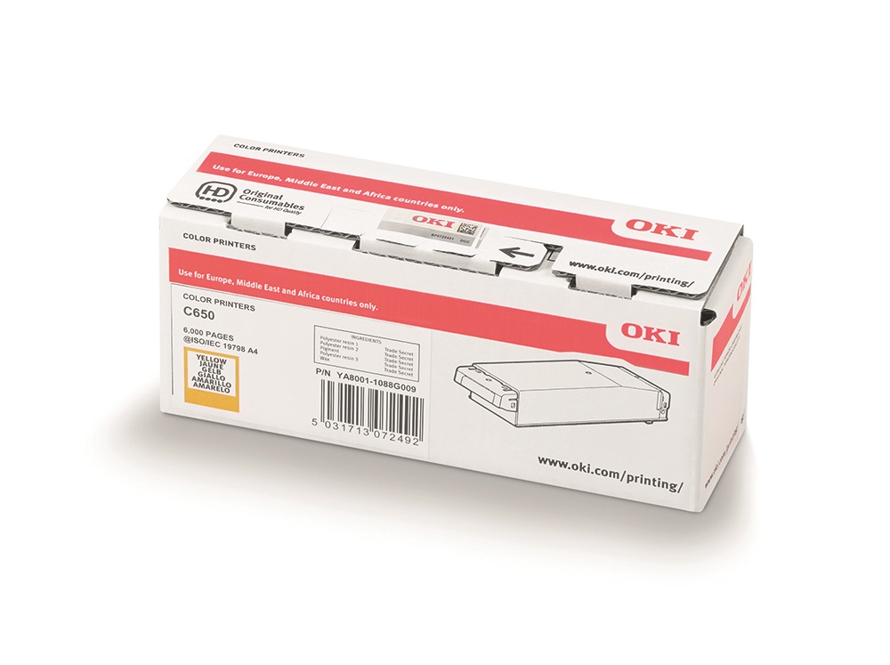 Oki 09006129 Yellow Toner Cartridge - (09006129)