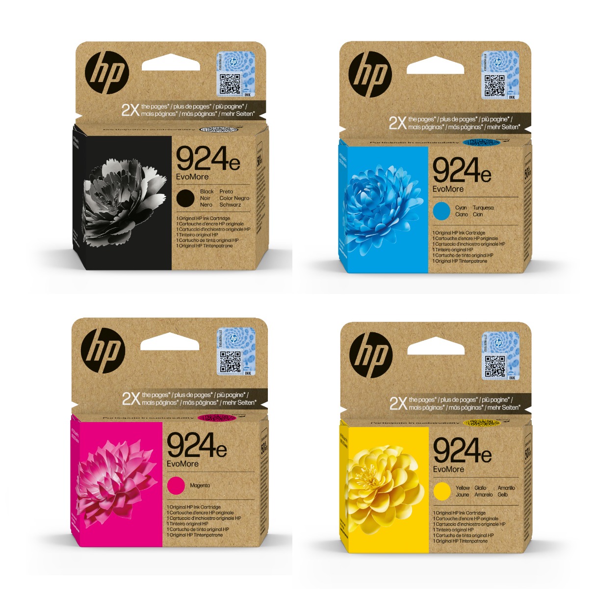 HP 924e EvoMore High Capacity 4 Colour Ink Cartridge Multipack