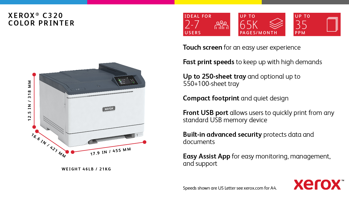 Xerox C320 A4 Colour Laser Printer