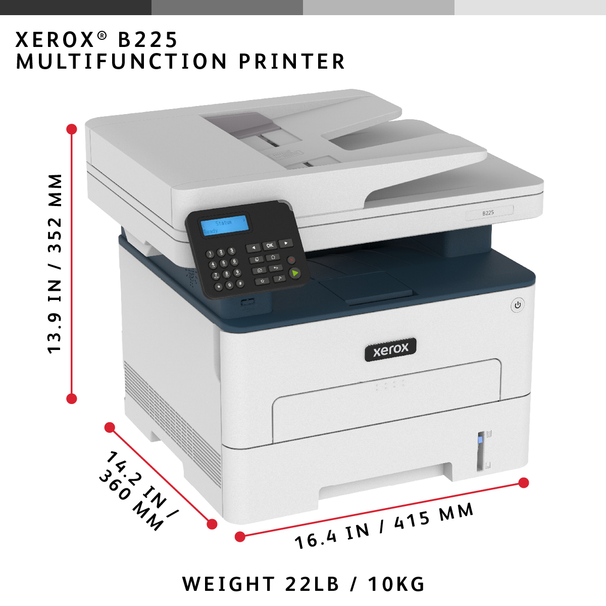 Xerox B225 Mono Laser Printer