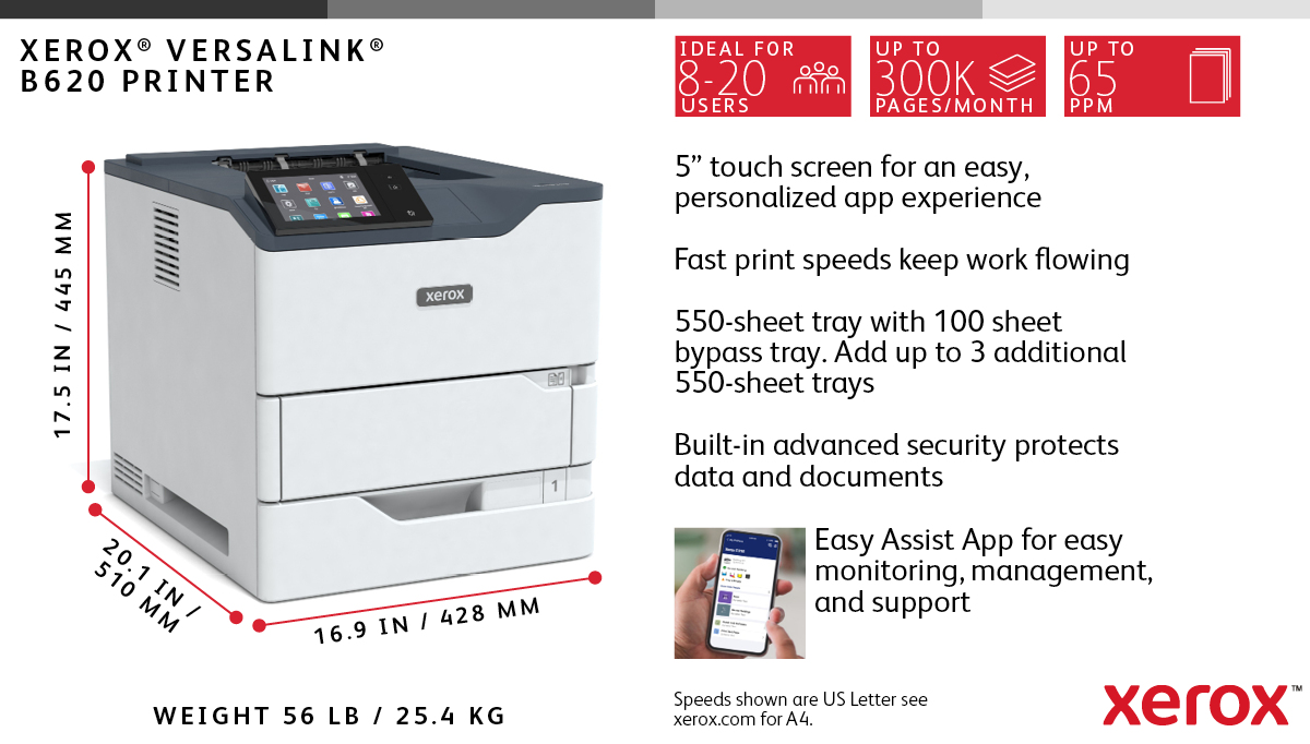 Xerox VersaLink B620 Mono Laser Printer
