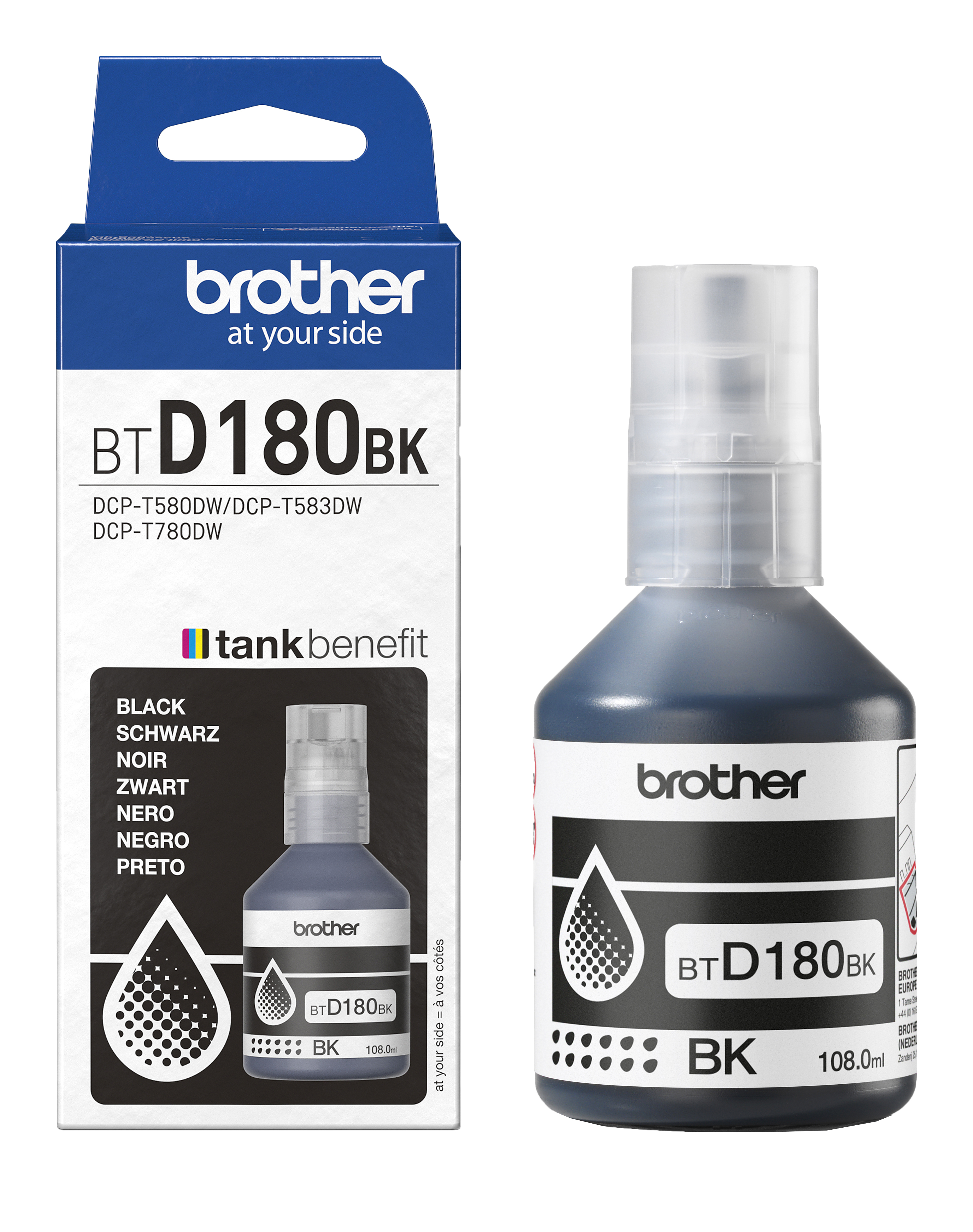 Brother BTD180BK Black Ink Bottle 
