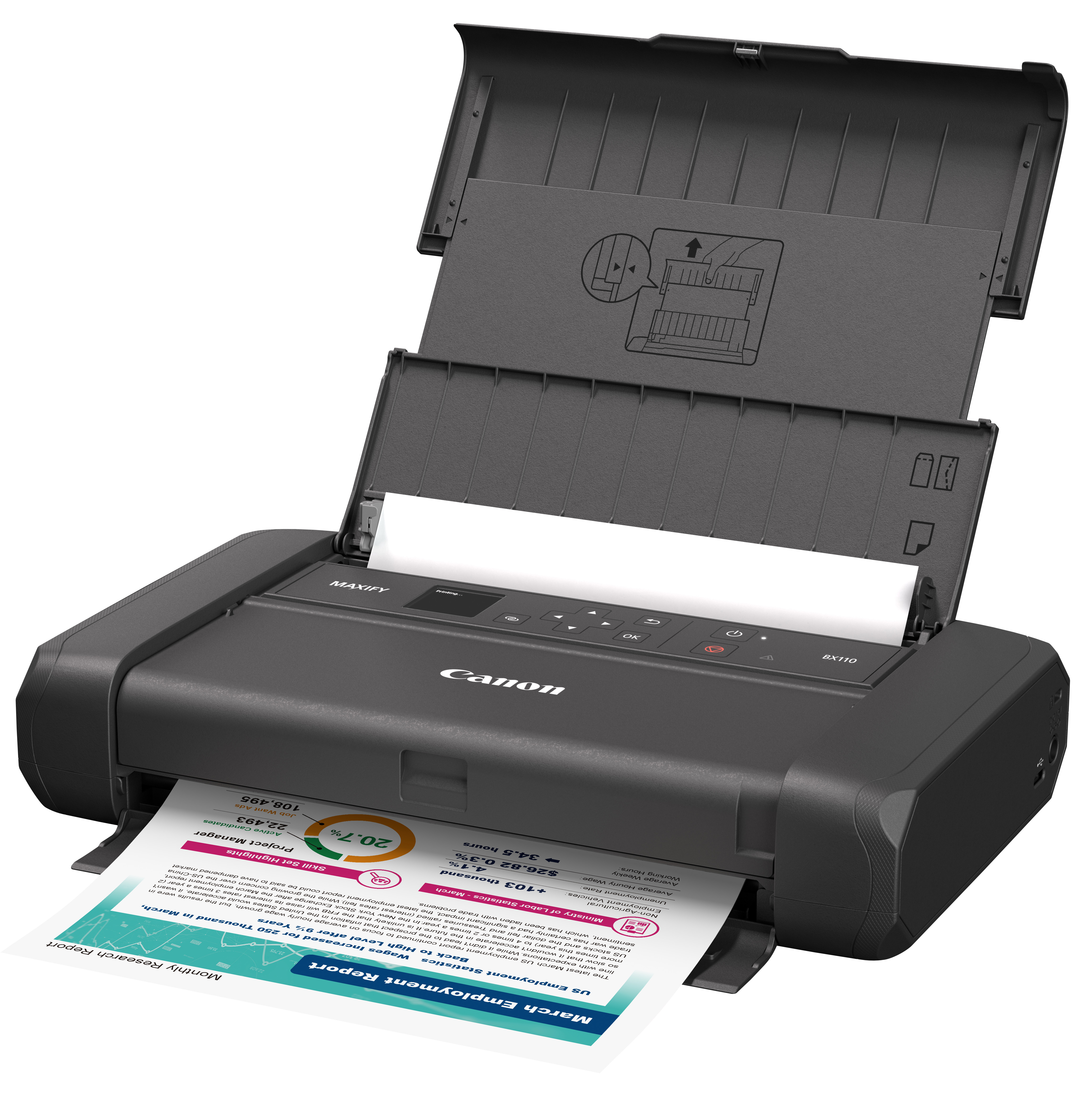Canon MAXIFY BX110 Colour Inkjet Printer with Battery