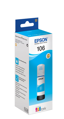 Epson 106 Cyan Ecotank Ink Bottle - (C13T00R240)