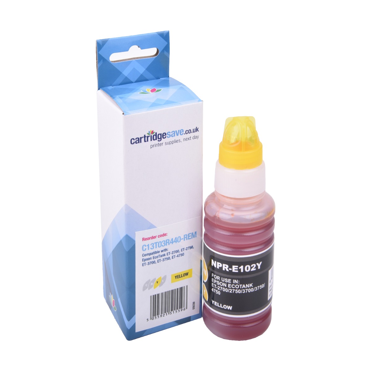 Compatible Epson 102 Yellow Ecotank Ink Bottle - (C13T03R440)