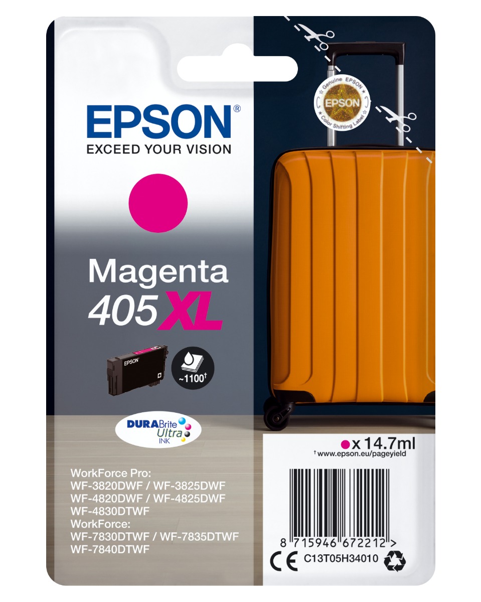 Epson 405XL High Capacity Magenta Ink Cartridge - (C13T05H34010)