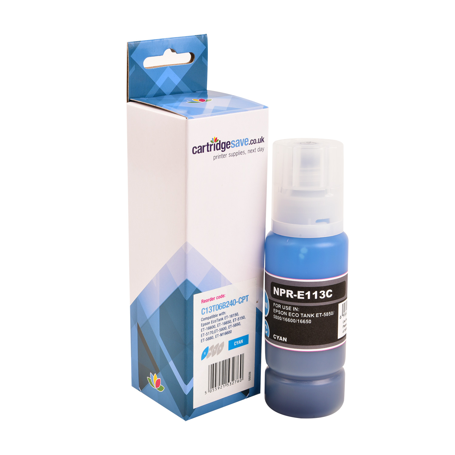 Compatible Epson 113 Cyan Ink Bottle - (C13T06B240)