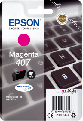 Epson 407 Magenta Ink Cartridge - (C13T07U340)