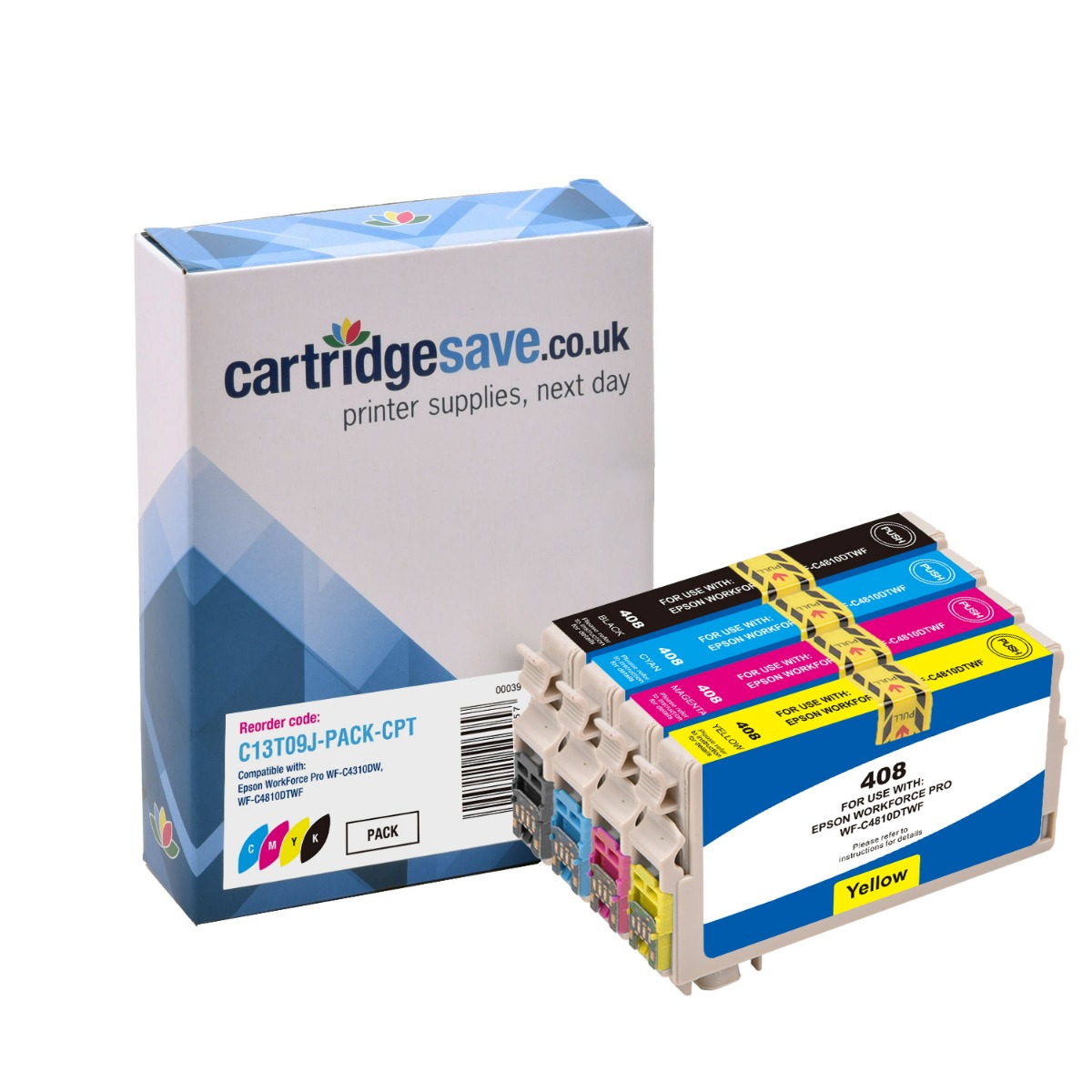 Compatible Epson DURABrite Ultra 408 4 Colour Ink Cartridge Multipack - (C13T09J)