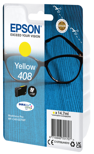 Epson DURABrite Ultra 408 Yellow Ink Cartridge - (C13T09J44010)