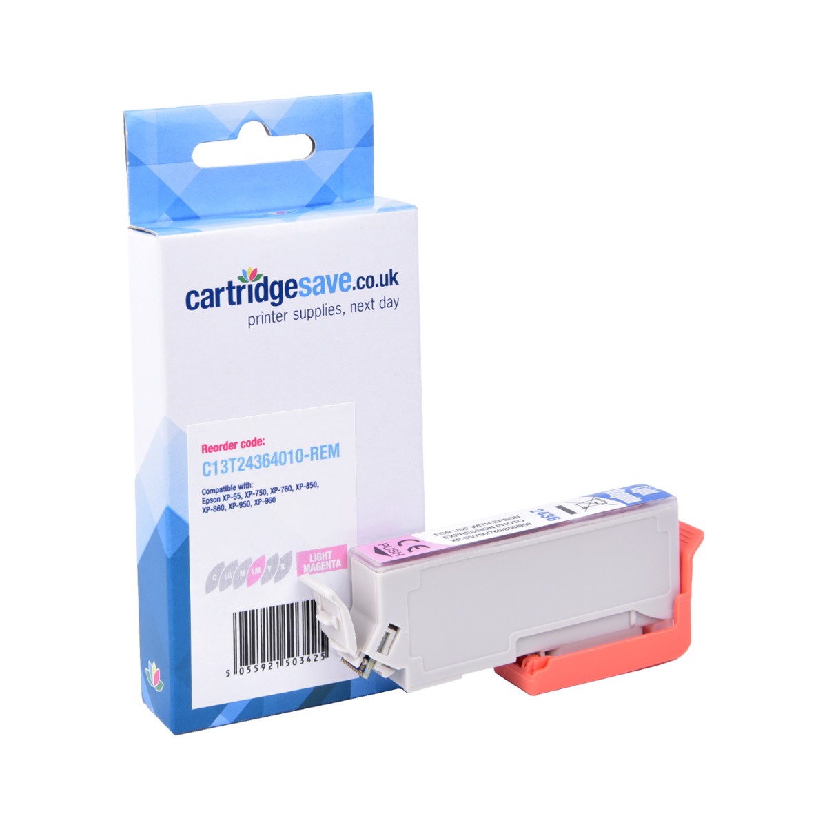 Compatible High Capacity Epson 24XL Light Magenta Ink Cartridge - (C13T24364010)