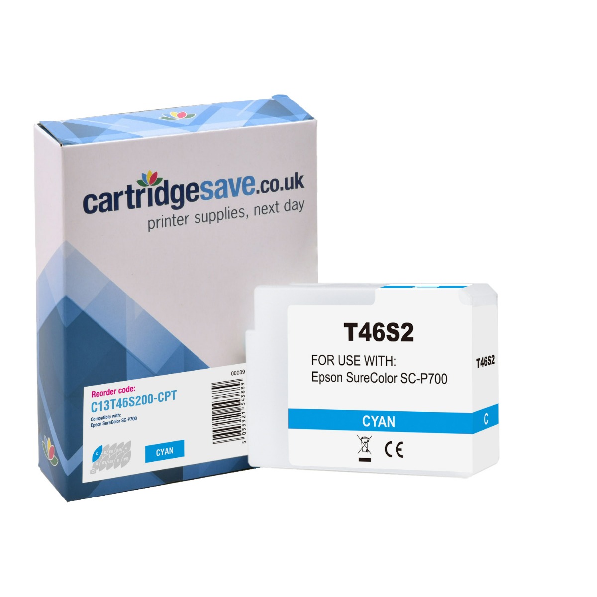 Compatible Epson T46S Cyan Ink Cartridge - (C13T46S200)