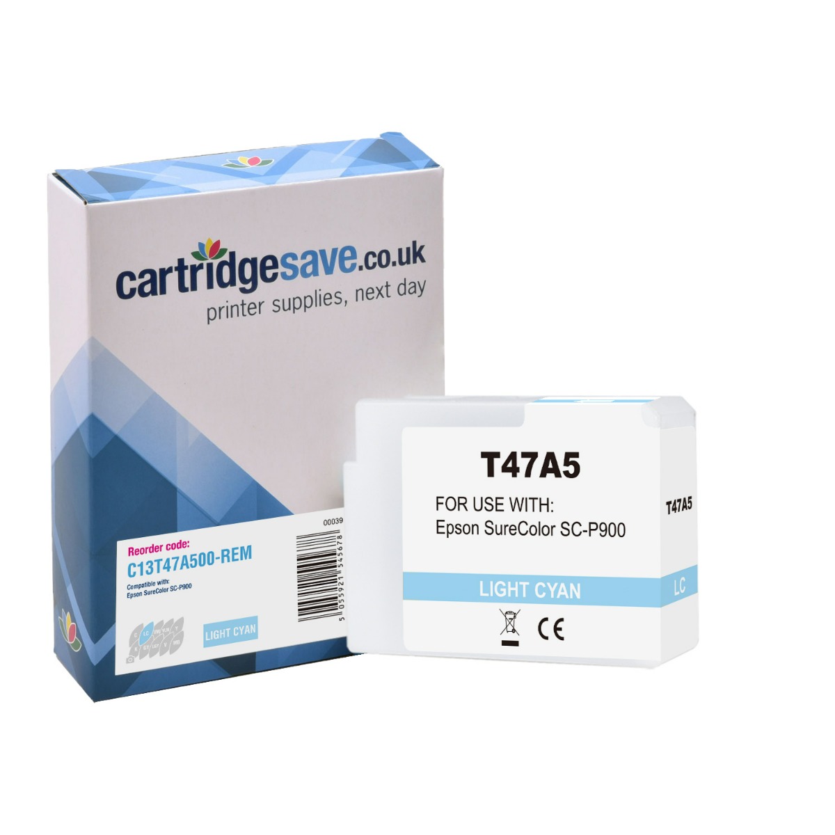 Compatible Epson T47A5 Light Cyan Ink Cartridge - (C13T47A500)