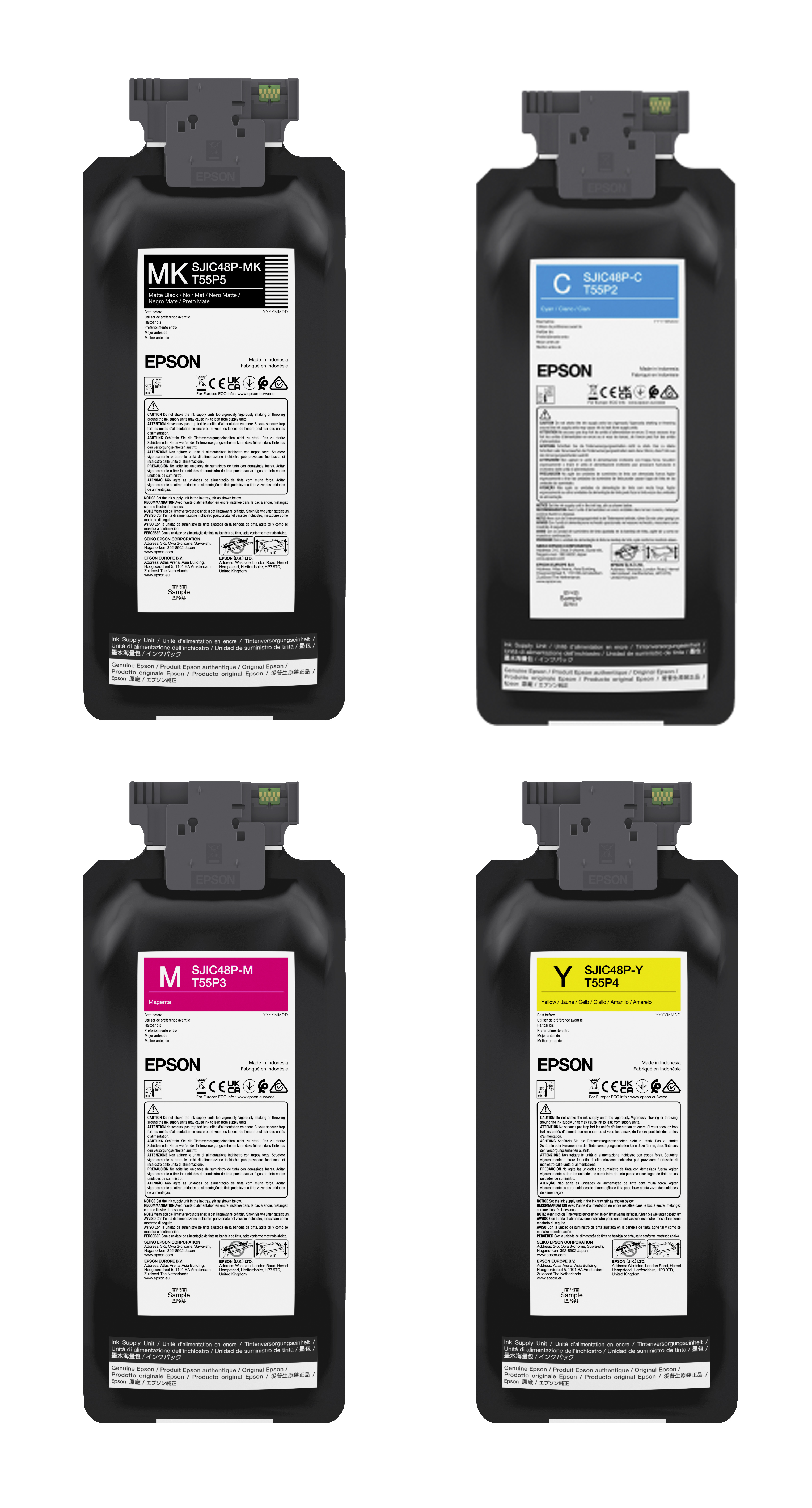 Epson C13T55P 4 Colour Ink Cartridge Multipack - (SJIC48P-MBK/C/M/Y)