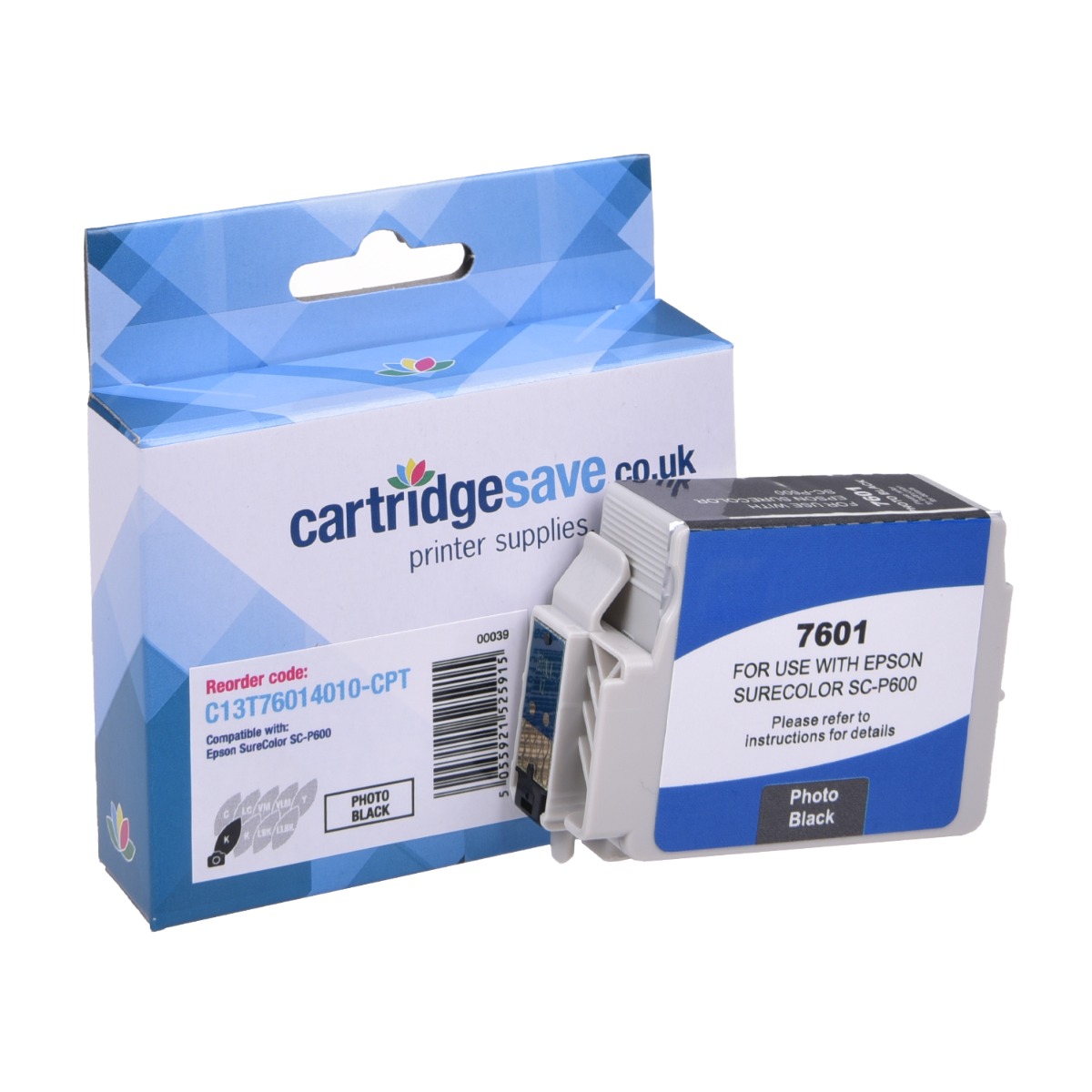 Compatible Epson T7601 Photo Black Ink Cartridge - (C13T760140 Killer Whale)