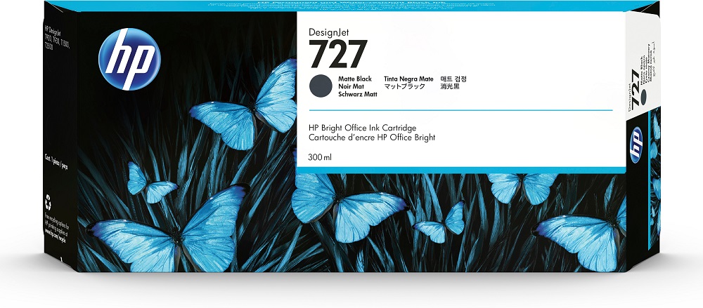 HP 727 Extra High Capacity Matte Black Ink Cartridge - (C1Q12A)