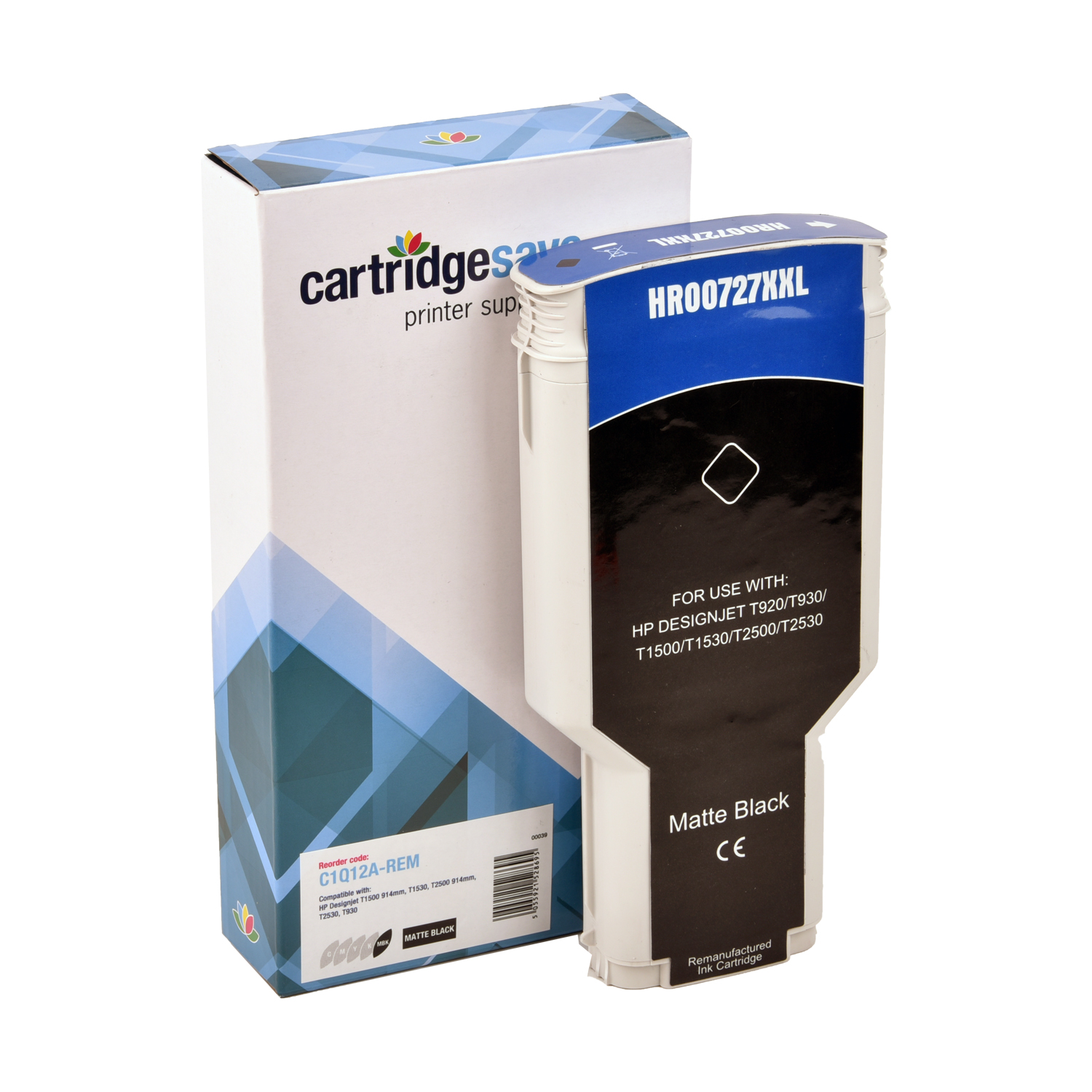 Compatible HP 727 Matte Black Ink Cartridge - (C1Q12A)