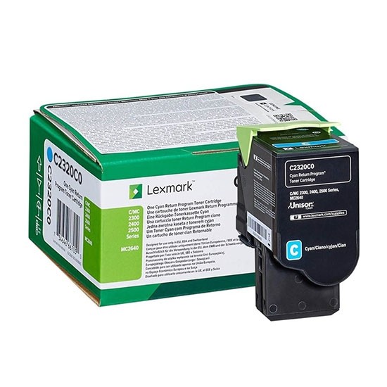 Lexmark C2320C0 Cyan Return Program Toner Cartridge