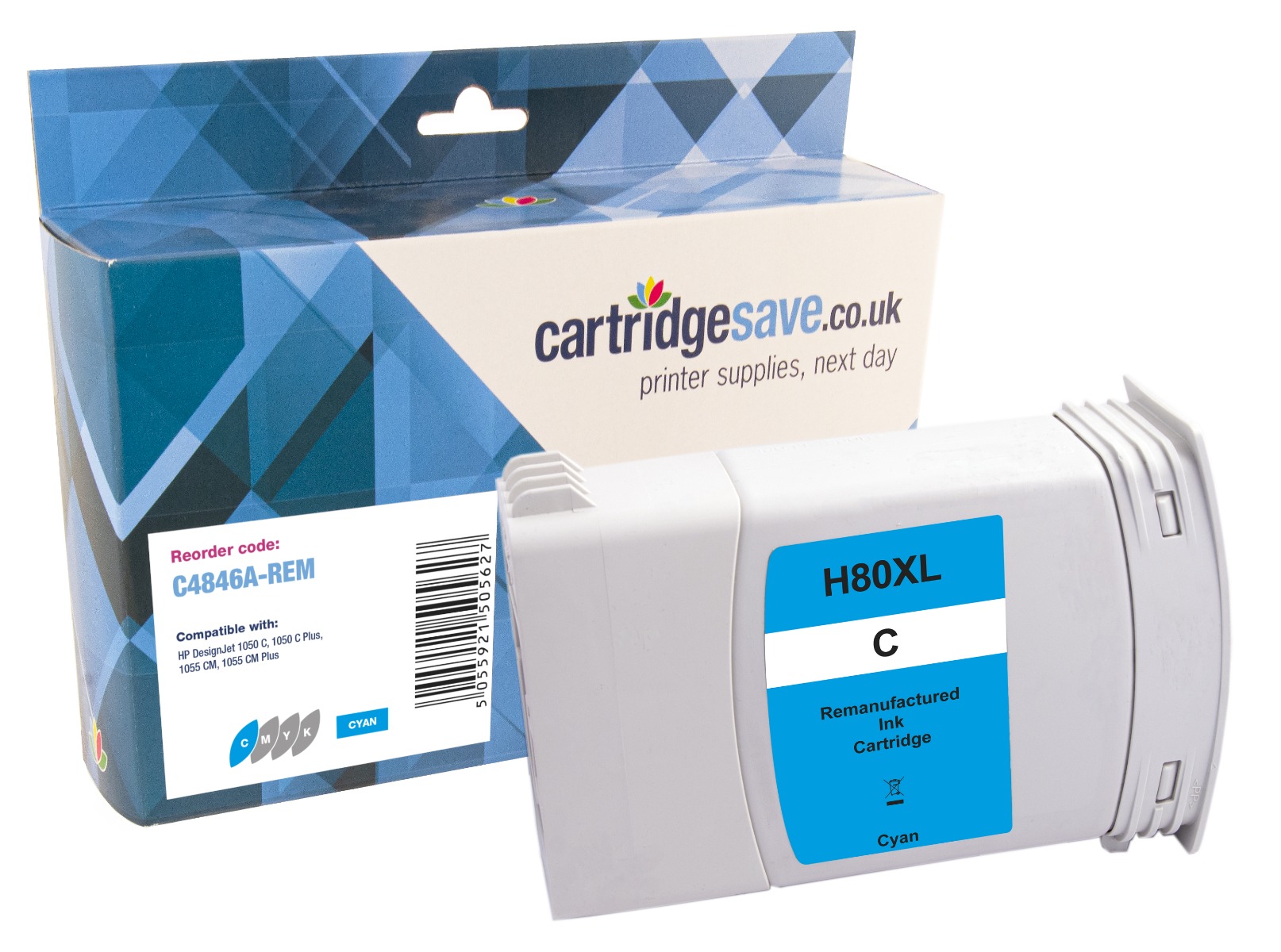 Compatible HP 80 High Capacity Cyan Printer Cartridge - (C4846A)