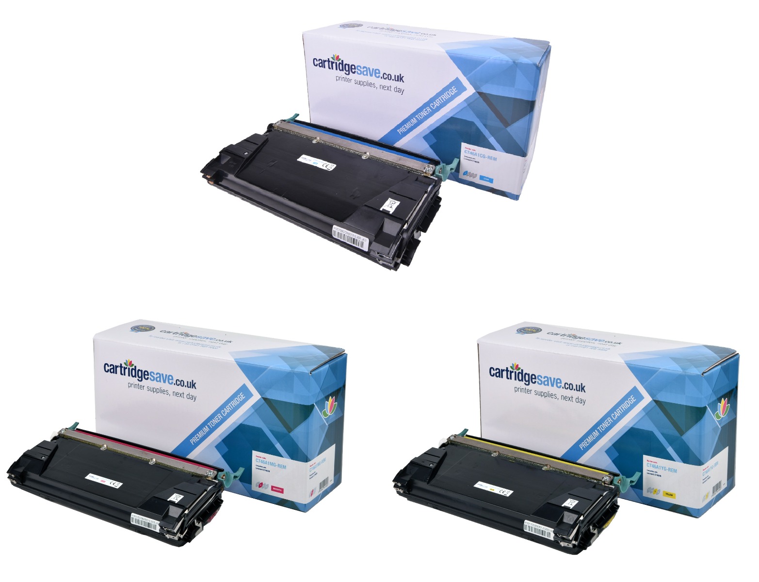 Compatible Lexmark C746 3 Colour Toner Cartridge Multipack