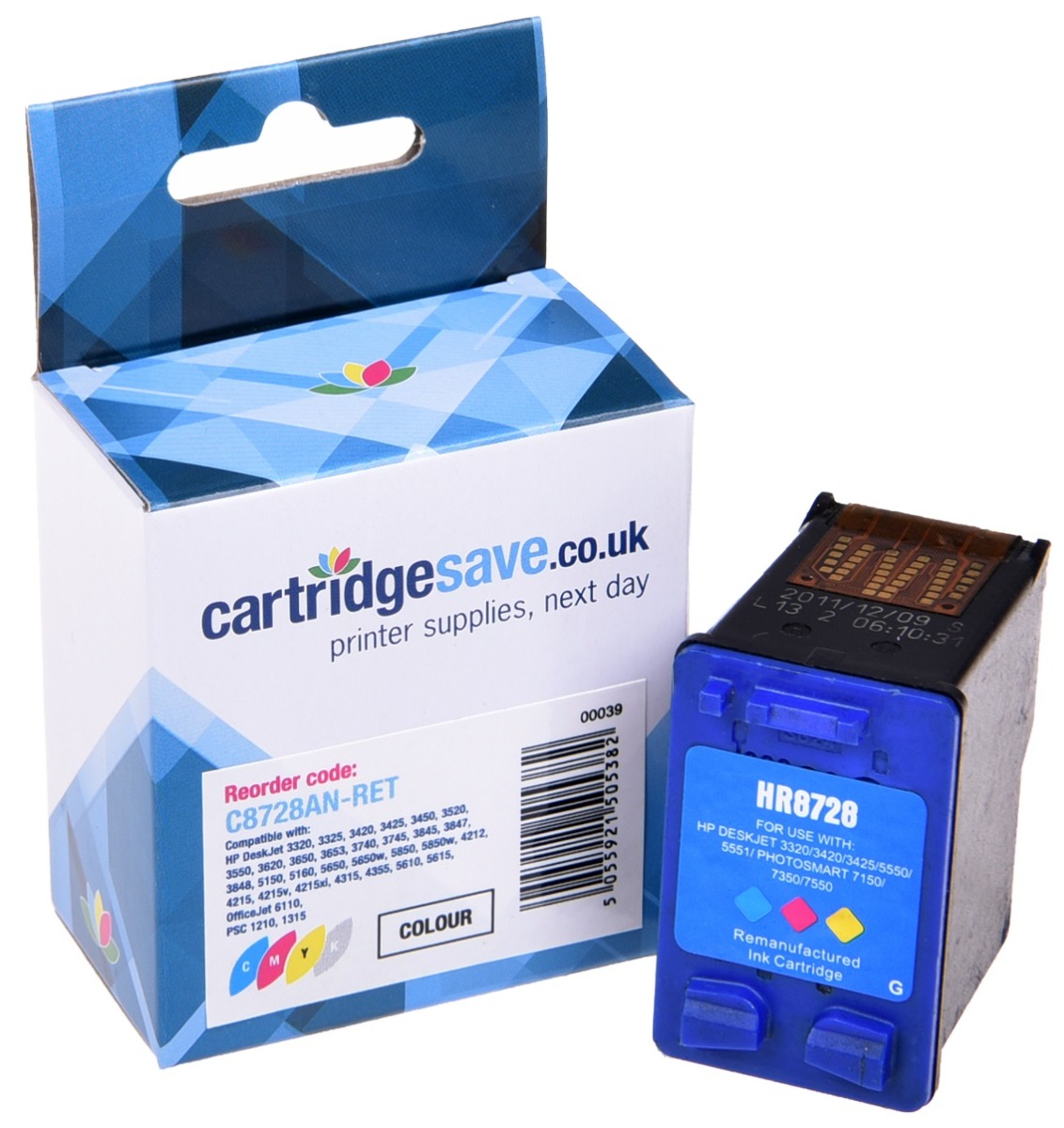 Compatible HP 28 Tri-Colour Printer Cartridge - (C8728AN)