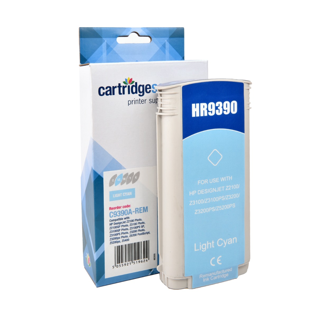 Compatible HP 70 Light Cyan Ink Cartridge - (C9390A)