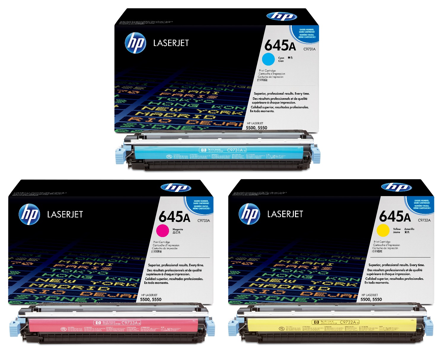 HP 645A 3 Colour Toner Cartridge Multipack