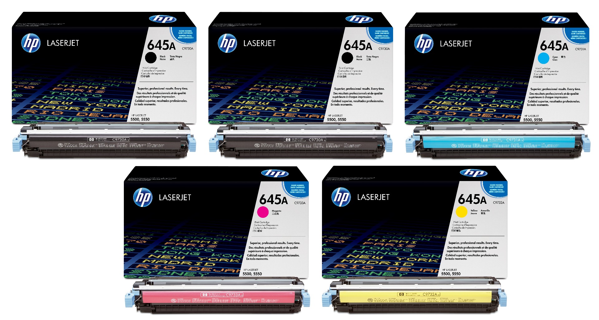 HP 645A 5 Colour Toner Cartridge Multipack