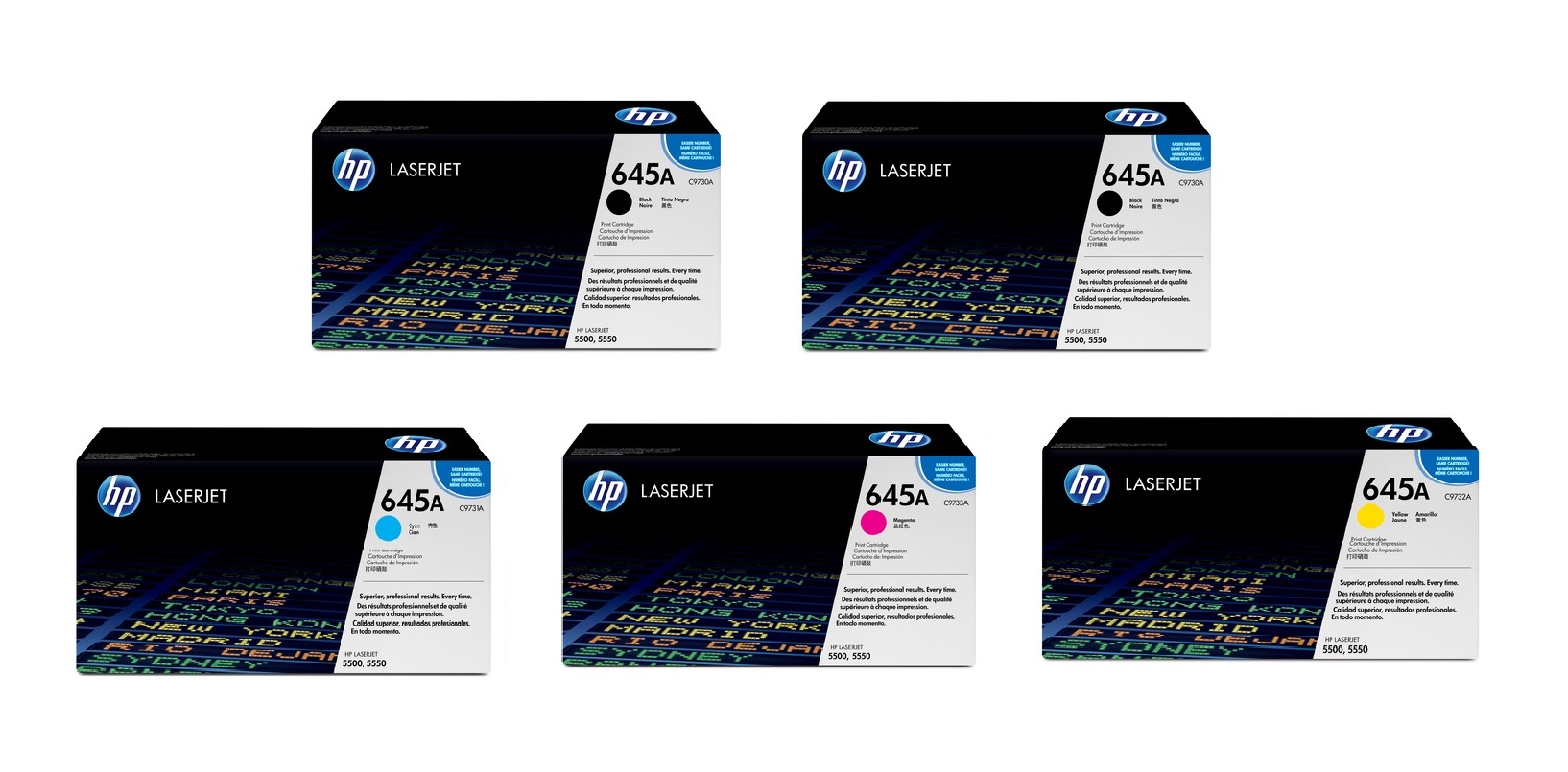 HP 645A 5 Colour Toner Cartridge Multipack