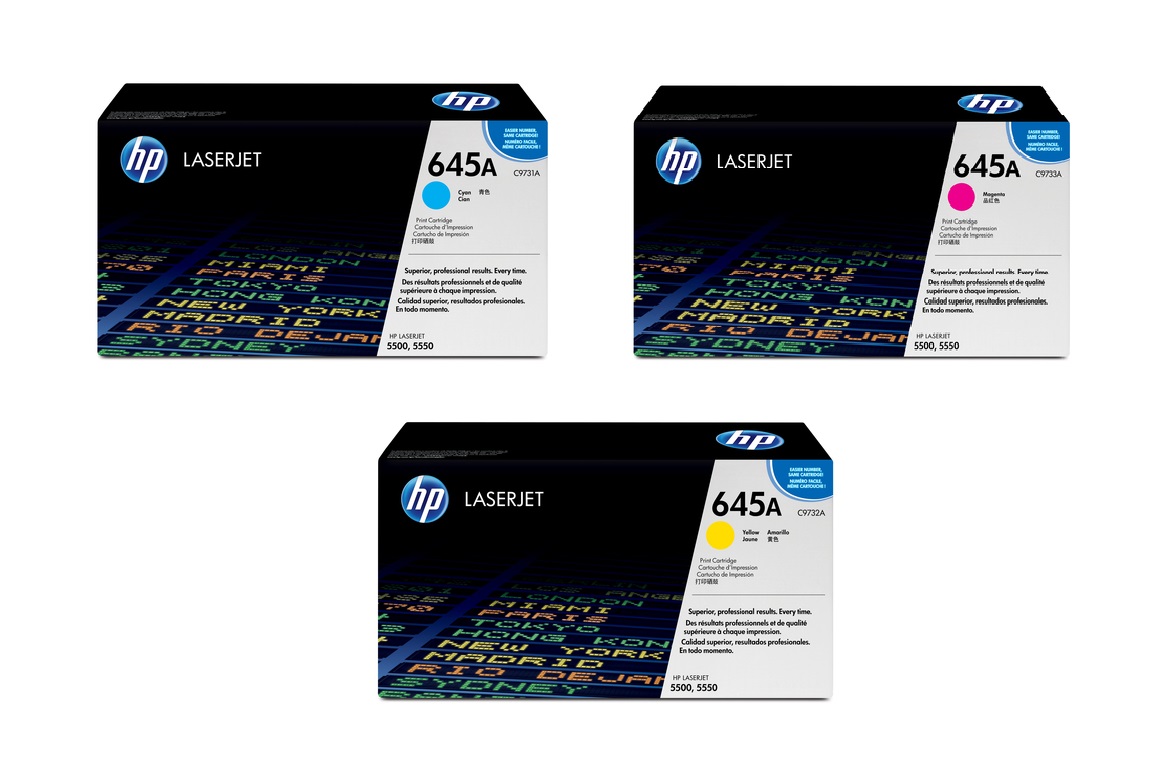 HP 645A 3 Colour Toner Cartridge Multipack