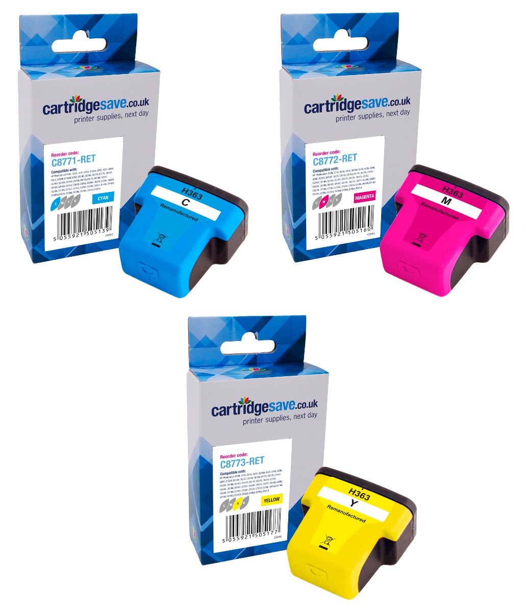 Compatible HP 363 Multipack 3 Colour Printer Cartridge - (CB333EE)