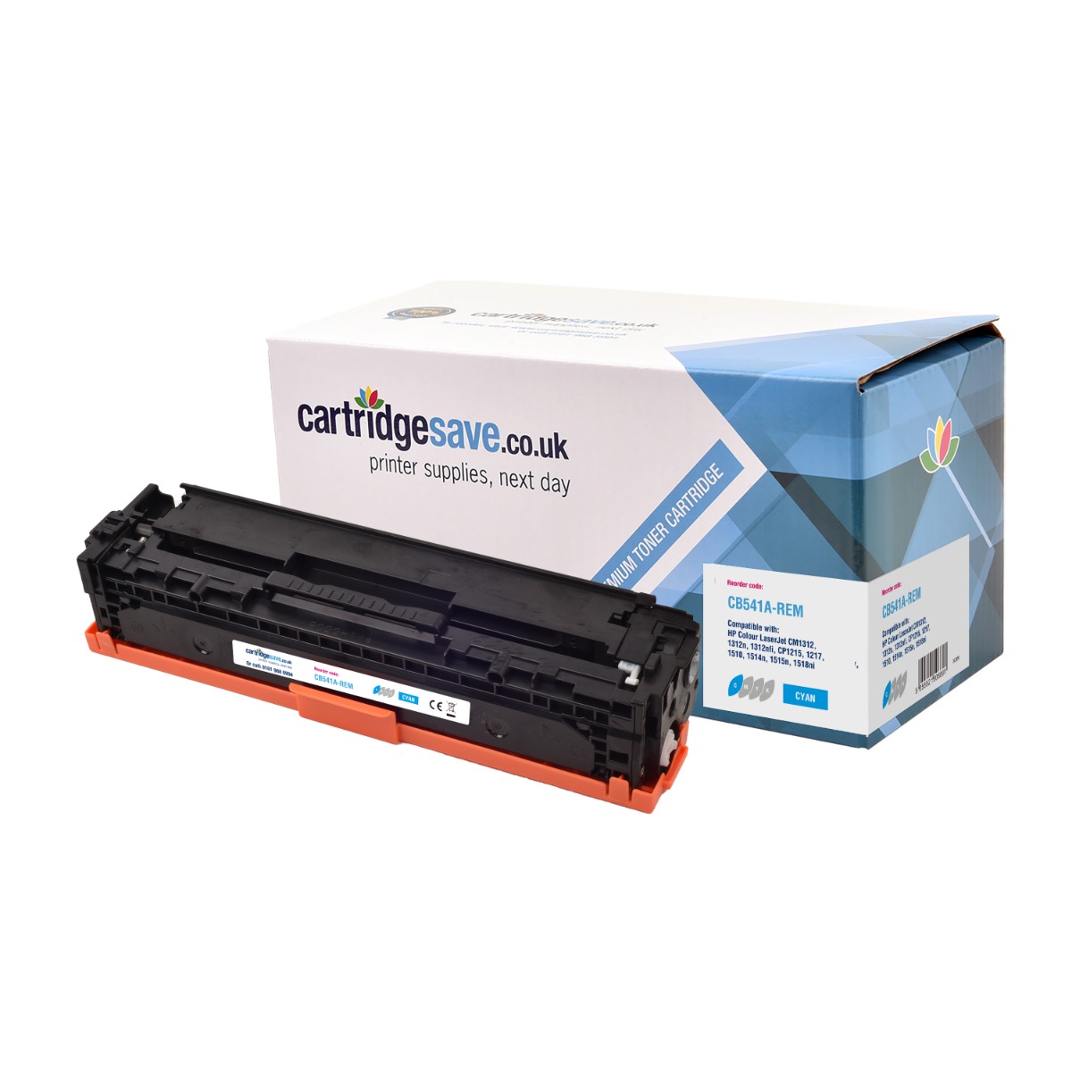 Compatible HP 125A Cyan Toner Cartridge - (CB541A)