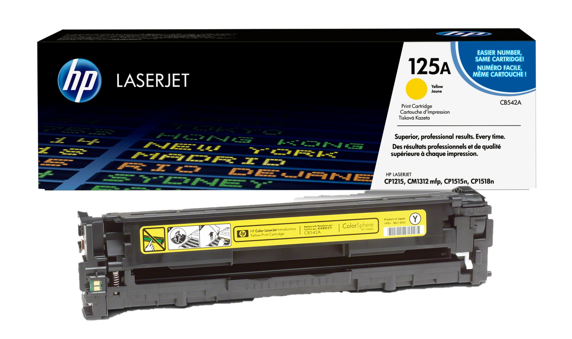 HP 125A Yellow Toner Cartridge - (CB542A)