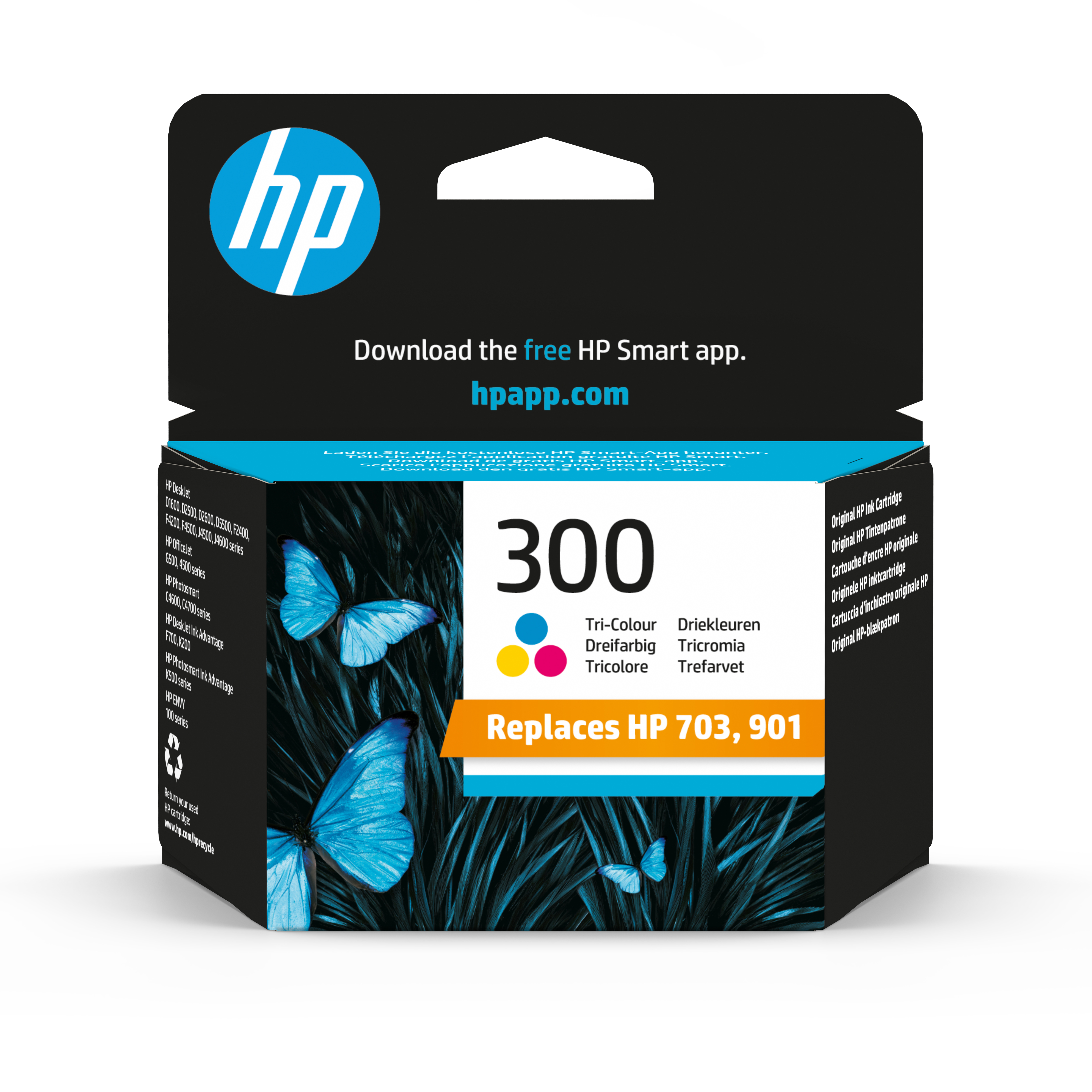 HP 300 Tri-Colour Ink Cartridge - (CC643EE)