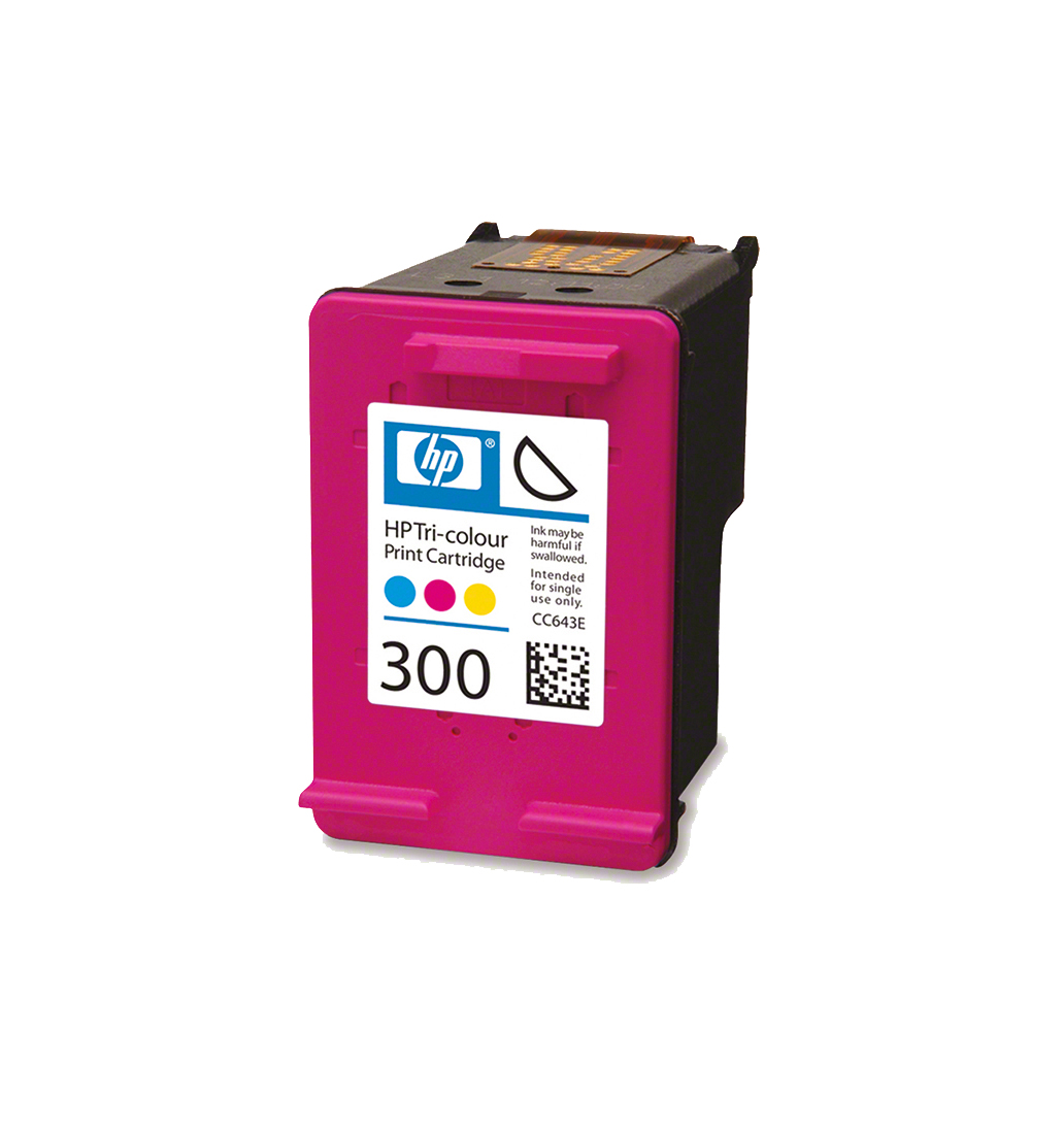 HP 300 Tri-Colour Ink Cartridge - (CC643EE)
