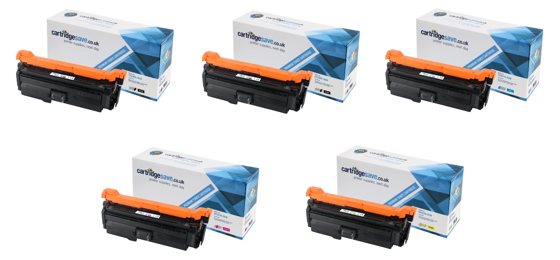 Compatible HP 504A 5 Colour Toner Cartridge Multipack