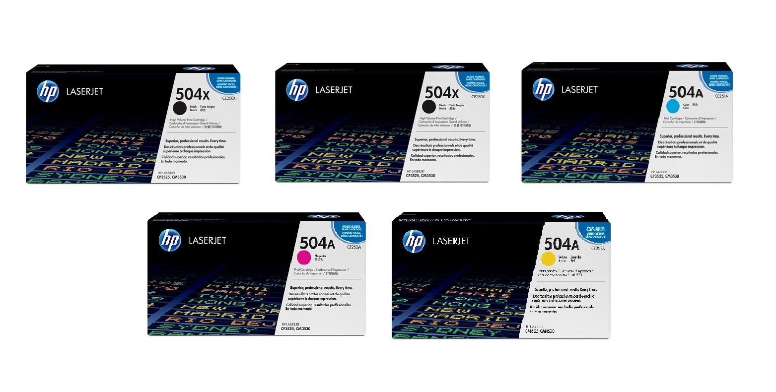 HP 504A 5 Colour Toner Cartridge Multipack