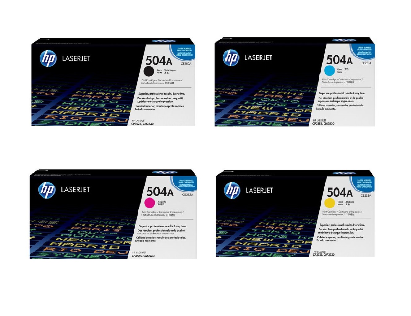 HP 504A 4 Colour Toner Cartridge Multipack