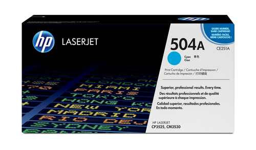 HP 504A Cyan Toner Cartridge - (CE251A)