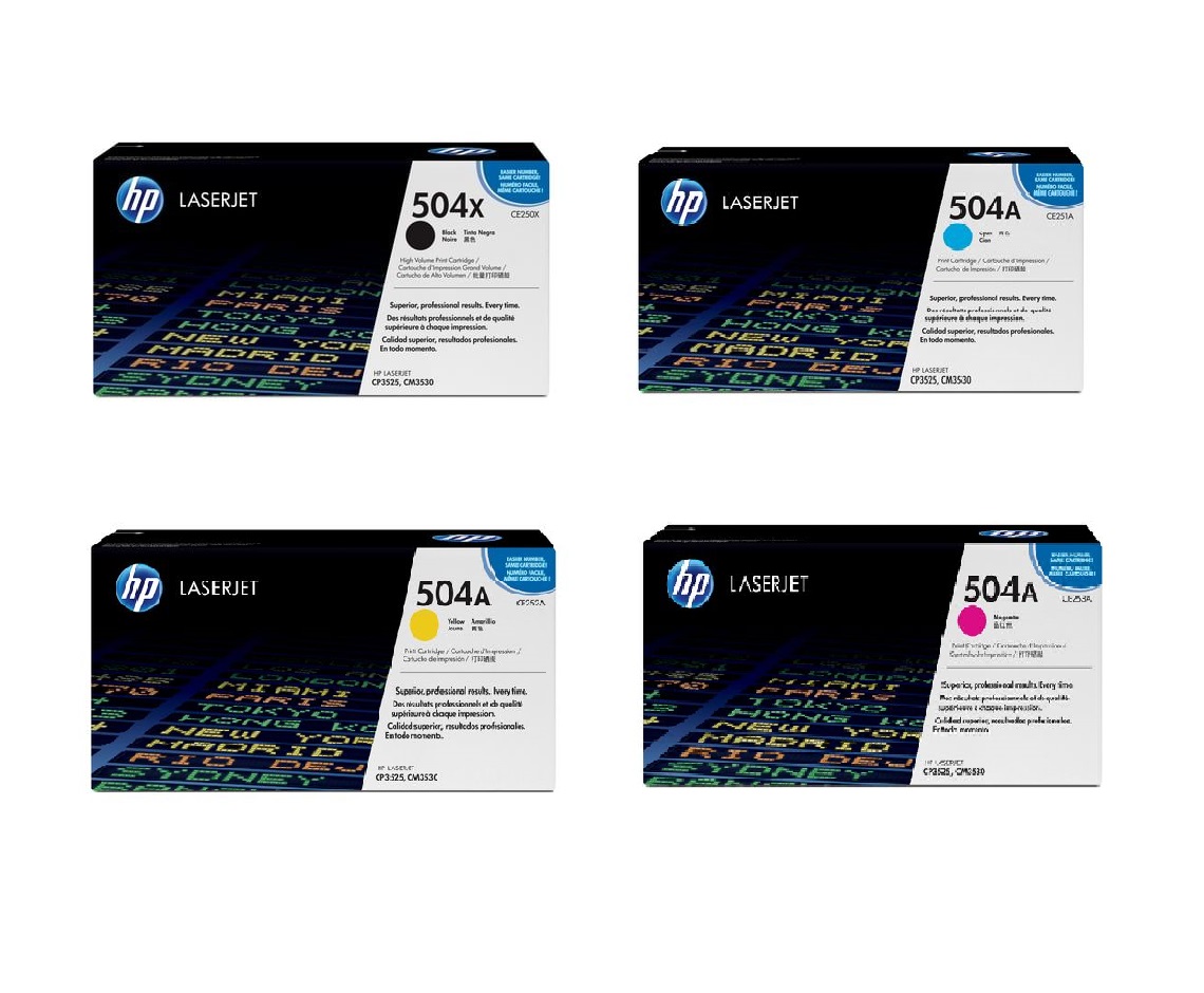 HP 504X/A 4 Colour Toner Cartridge Multipack